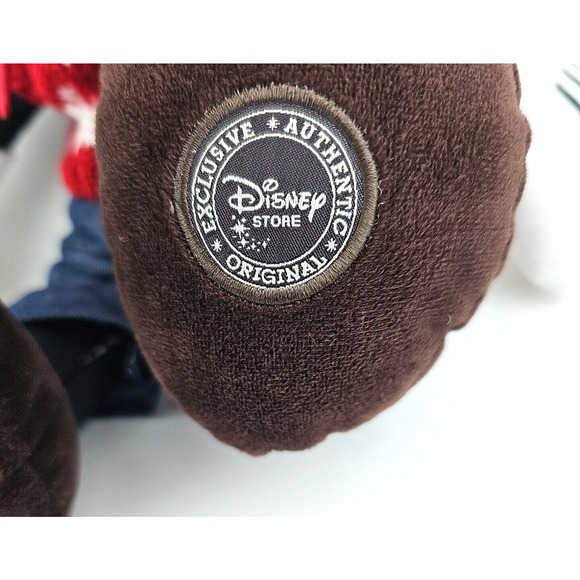 Disney Store Cozy Cables Mickey Mouse Plush 16 in Pants Hat Knit Sweater Stuffed - Picture 4 of 12